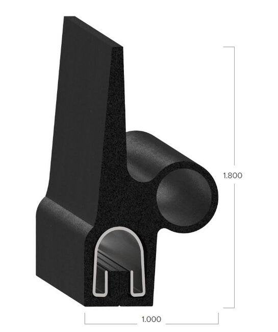 Uni-Grip RV Slide-Out Seal - 1.000" x 1.800" - Image 2