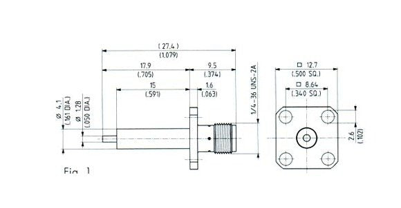 Gold-plated SMA Female Panel Mount Receptacles - Image 2