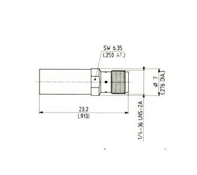 HUBER+SUHNER Straight Cable Jack (Female) RG58/400 - SMA Subminiature Connector - Image 2