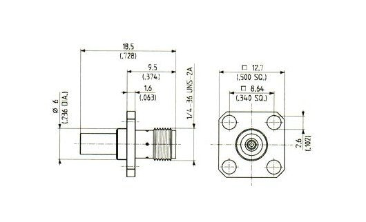 SMA Straight Panel Cable Plugs (Female) - Image 2