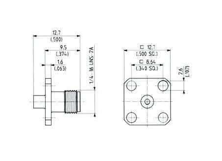 SMA Straight Panel Cable Plug (Female) - EZ47, 86 - Image 2