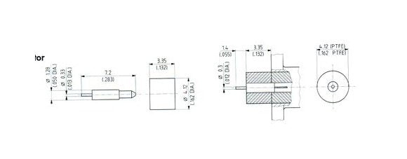 SMA Connector Transition Pins with Insulator for Recessed Launchers - Image 1