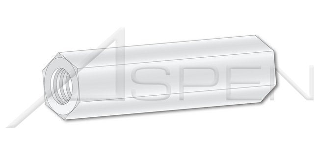 3/16 Inch (in) Style Across Flats Type 6/6 Nylon Hex Female Standoff - Image 1