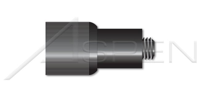 Black Finish Press In Style Slotted Drive Retractable Captive Panel Fastener - Image 1