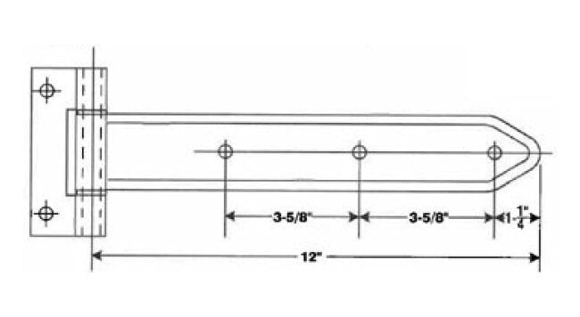 Steel Narrow Bracket Over The Seal Economy Hinges - Series 3500 - Image 2