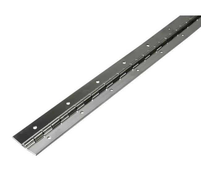 USA-Made Steel Piano Hinges with Holes - Image 1
