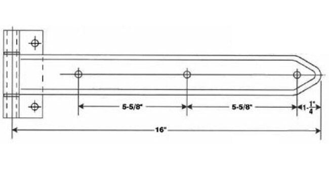 Stainless Steel Reverse Over The Seal Hinge Set - Image 2