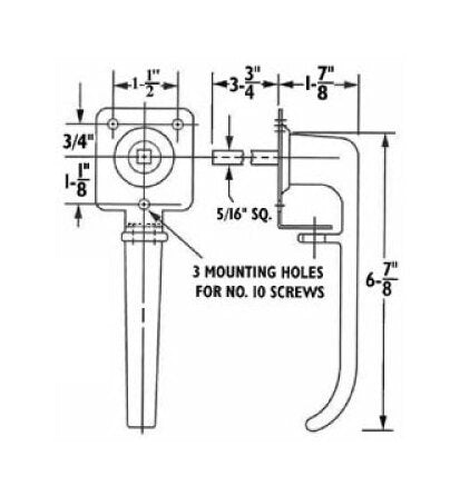 Heavy Duty Padlocking Handle for 6011 Series Locks - Image 2
