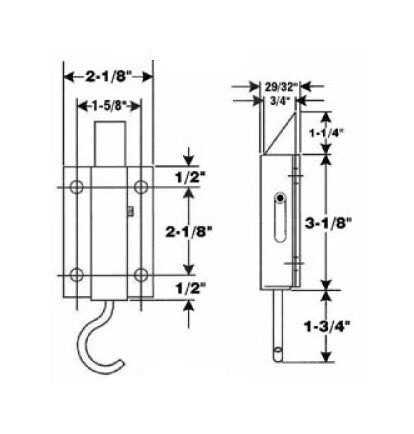 60 Degree Taper Bolt - Flush for Institutional and Consumer Use - Image 2