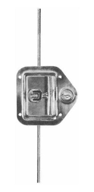 Heavy-Duty Zinc Plated 2-Point Recessed Folding T-Latch with Locking Mechanism - Image 1