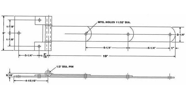 Heavy-Duty Laminated Steel Square Corner Hinges - Image 2