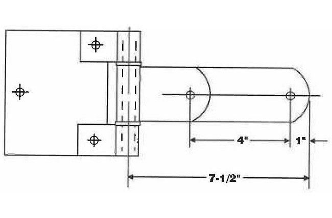 Heavy-Duty Laminated Steel Square Corner Hinges - Image 2