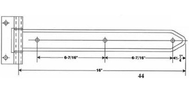 Steel Narrow Bracket Hinge - Series 3400 Economy Hinge - Image 2