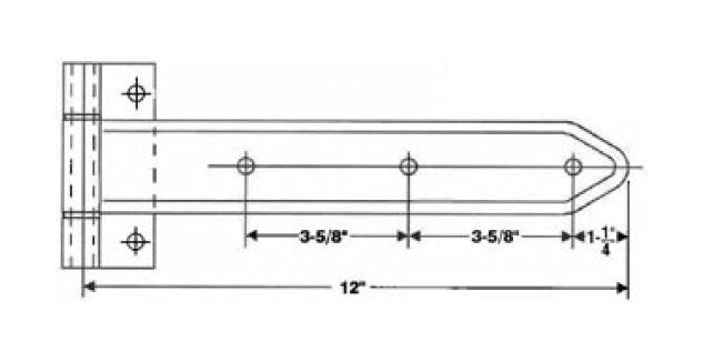 Stainless Steel Reverse Over The Seal Hinge - Series 3200 - Image 2