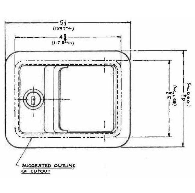 Zinc Plated Two-Point Locking Cylinder Paddle Handle Latch - Image 2