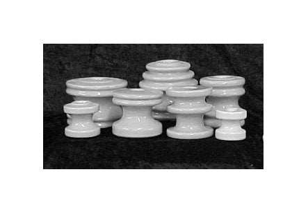 2-1/8 Inch (in) Overall Height and 7/16 Inch (in) Center Hole Diameter High Voltage Wet Process Spool Insulator - Image 1