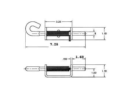 Heavy-Duty 1/2" Spring Latch in Plain Steel Finish - Image 3