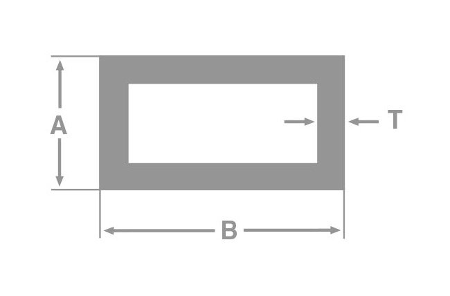 Aluminum Rectangular Tubes with Sharp Corners - Image 1