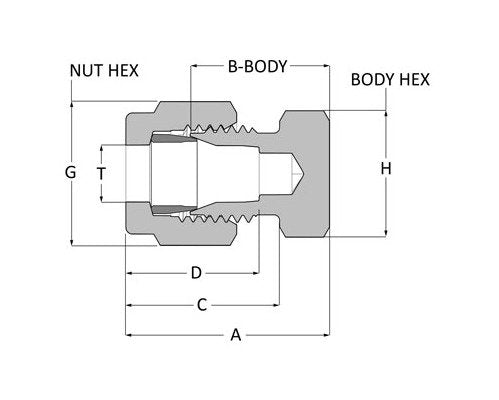 Alloy 400 Unilok Tube Fitting Cap, 1/16 inch - Image 2