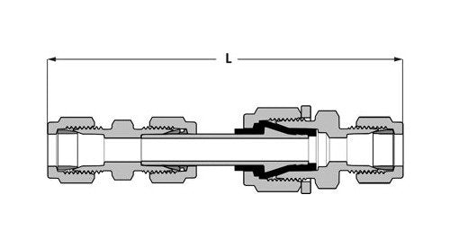 Unilok Dielectric Union - 316 SS, 3/8 TF x 3/8 Dielectric TF, Brass - Image 2