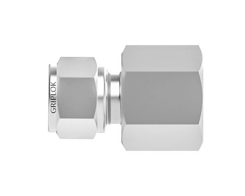 SSP BSPT Female Connector - Griplok, 1/4" Tube x 3/8" Female BSPT, Brass - Image 1