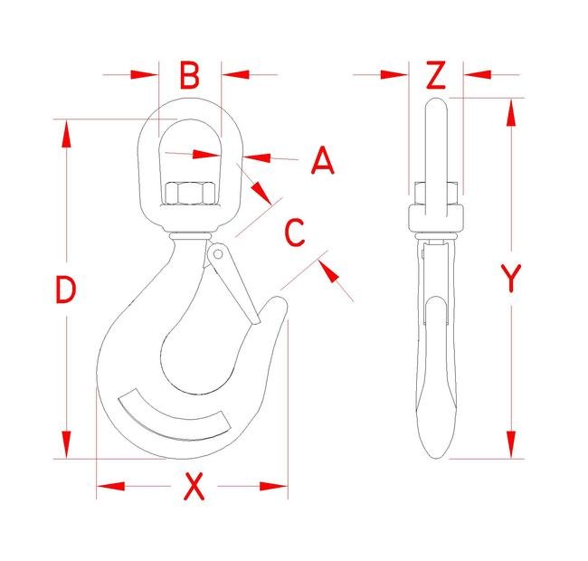 Suncor 316 Stainless Steel Swivel Eye Hook - Image 2