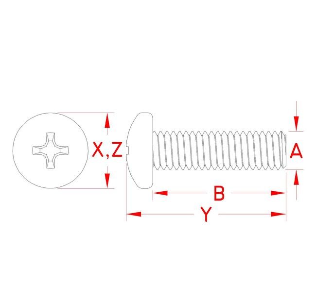 Suncor Panhead Machine Screw - 1/4"-20 Stainless Steel Fastener - Image 2
