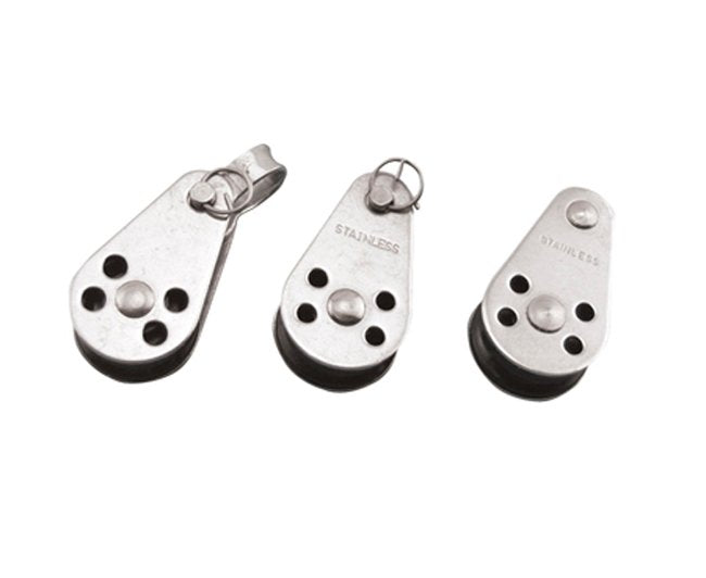 Suncor Stainless Steel Pulley Block with Fixed Pin, 1" - Marine & Industrial Rigging - Image 1