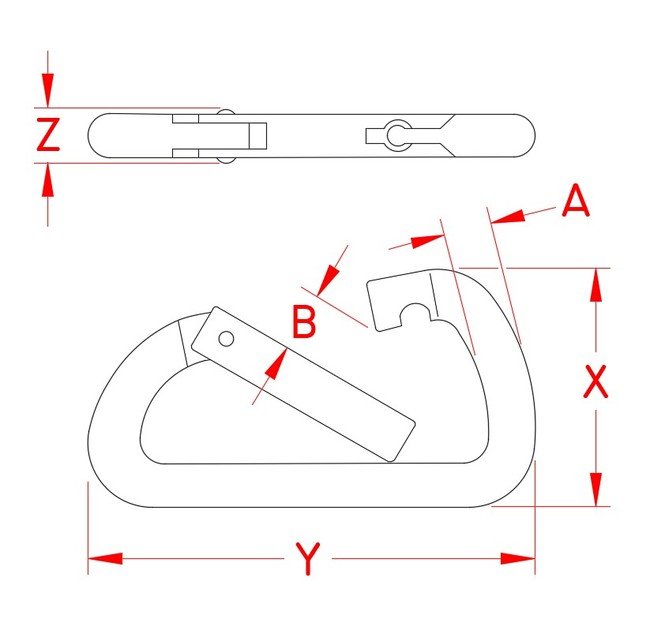 316 Stainless Steel Asymmetrical Spring Clip - Image 2