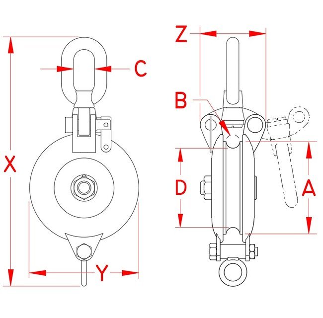 Grade 316 Stainless Steel Rope Snatch Block - Image 2