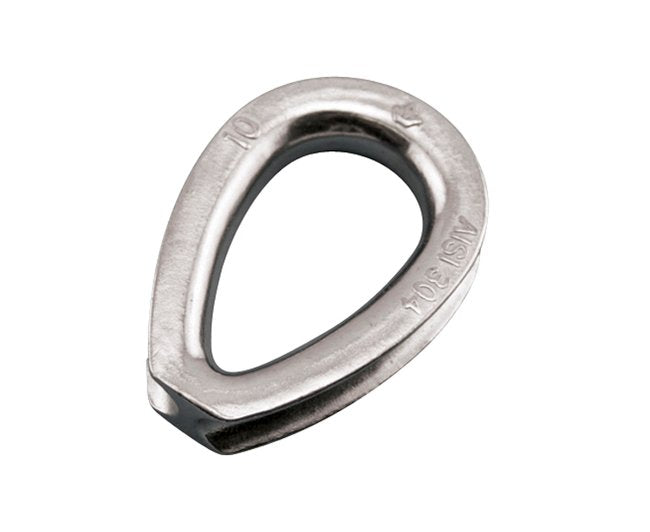 Grade 304 Stainless Steel Extra Heavy Duty Thimble - 5/8 in - Image 1