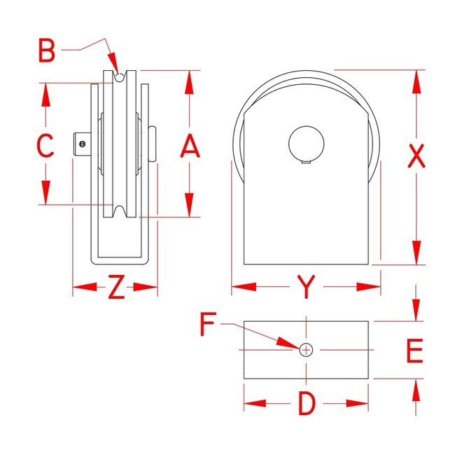 Stainless Steel Square Surface Mount Wire Block - Image 2