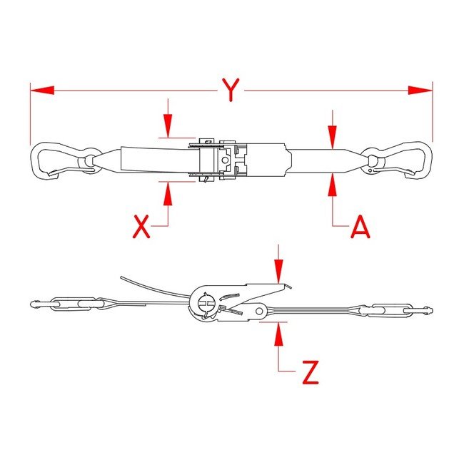 Suncor Stainless Steel Ratchet Assembly with Clips - Image 2