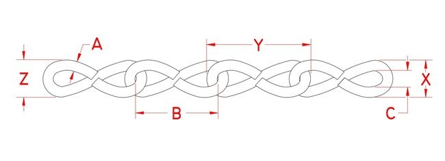 USA-Made Stainless Steel Single Jack Chain - ASTM A466 and NACM Compliant - Image 2