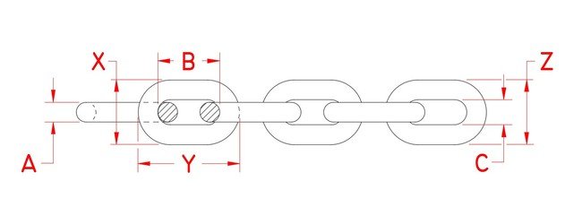 NACM Grade S4 Stainless Steel Chain 1/4 inch by Suncor - Image 2