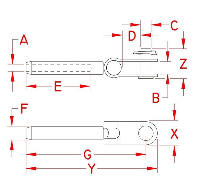 Swage Marine Toggle - Grade 316 Stainless Steel - Image 2