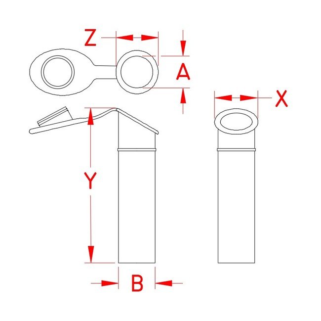 Rubber Rod Holder Liner with Cap for 2" Rod Holders - Image 2