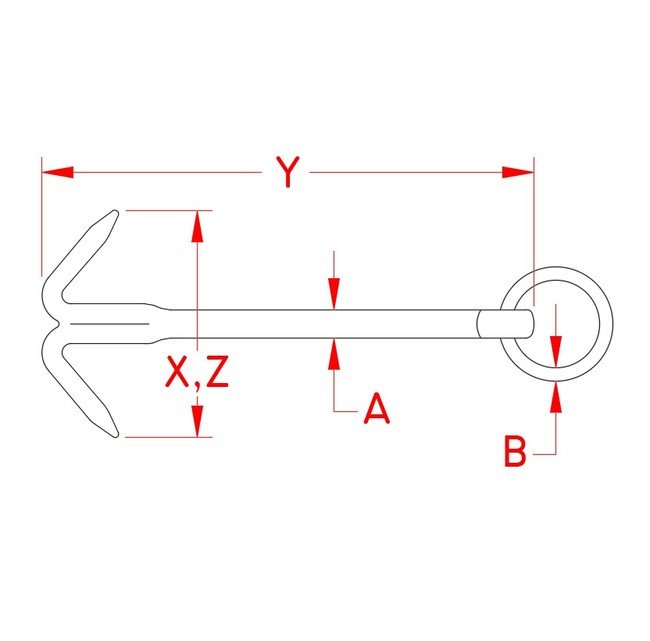 316 Stainless Steel Small Boat Hook Anchor - Image 2