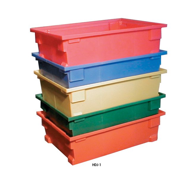 Heavy-Duty 21-1/2 Inch Stacking Plastic Container - Image 1
