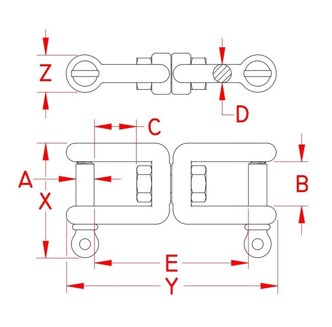 316 Stainless Steel Jaw & Jaw Swivel - Image 2