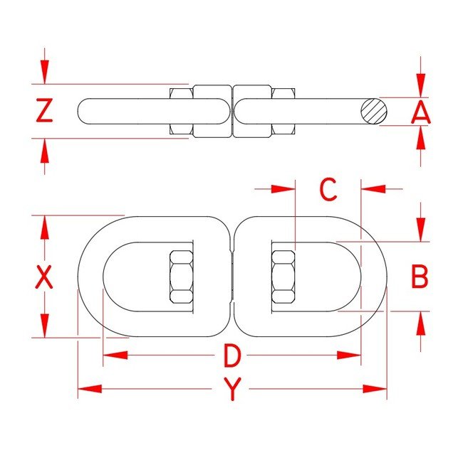 316 Stainless Steel Eye & Eye Swivel - Image 2
