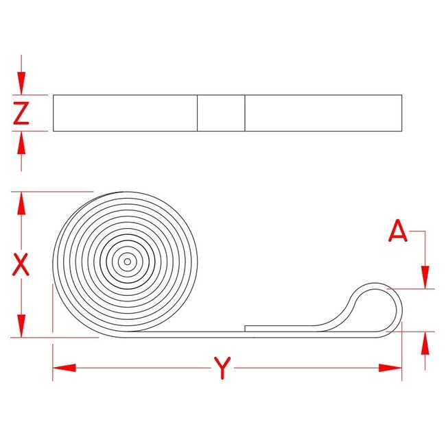 1" Nylon Webbing Assembly with Sewn Loop - Marine Grade - Image 2