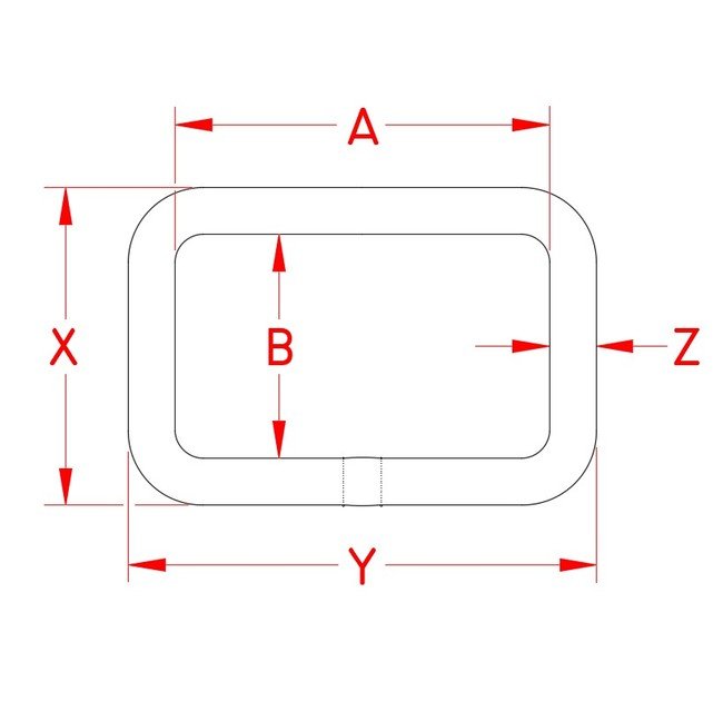 Suncor Grade 316 Stainless Steel Rectangular Link - Image 2