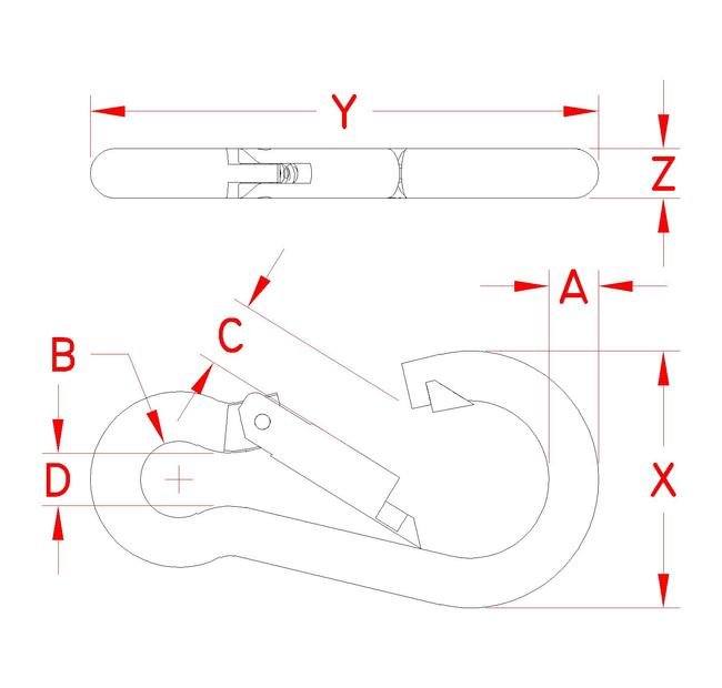 316 Stainless Steel Marine Spring Clip - Image 2