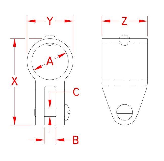 Suncor Stainless Steel Top Slide for Boat Biminis and Rails - Image 2