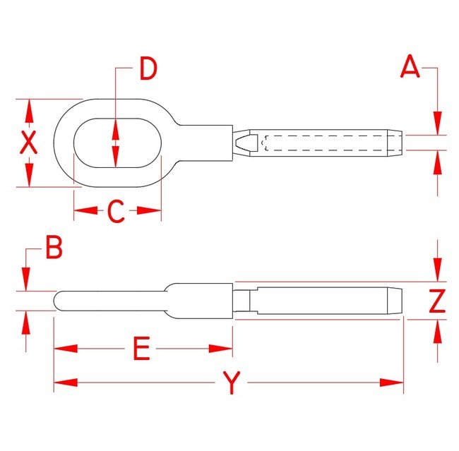 Marine Grade Stainless Steel Gate Terminal for 1/8"-3/16" Wires - Image 2