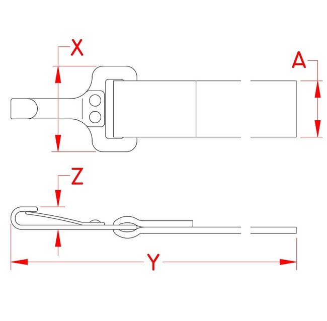 304 Stainless Steel Nylon Webbing Assemblies with Bimini Clip - Image 2