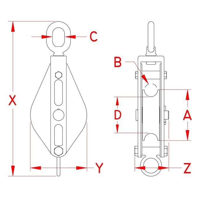 Heavy-Duty Stainless Steel Swivel Eye Block for Rope - Image 2