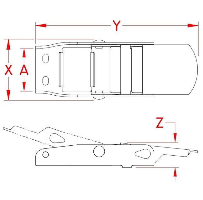 304 Stainless Steel Over-Center Buckle for Marine & Industrial Tie-Down - Image 2