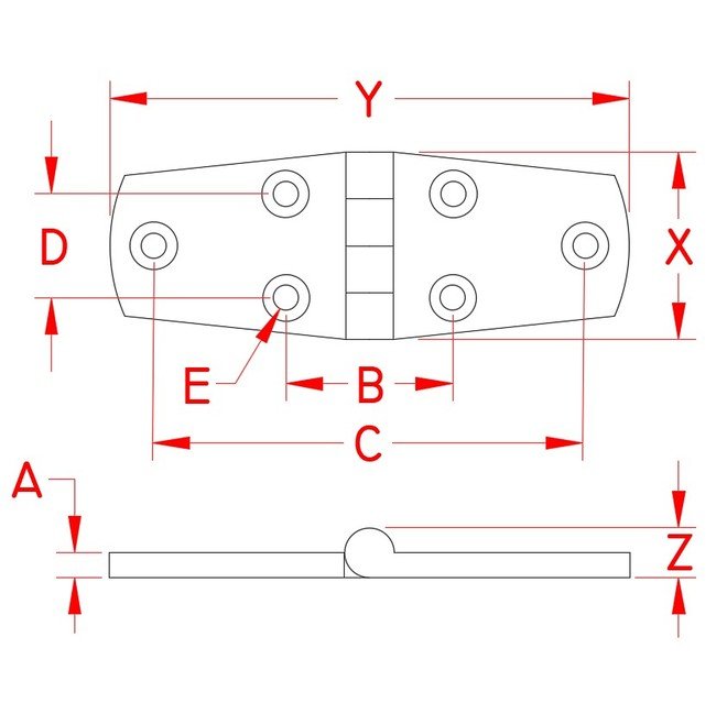 Heavy Duty Stainless Steel Door Hinge - Suncor Precision Cast - Image 2